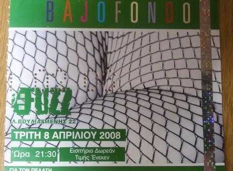 Bajofondo Athens 2008 ticket