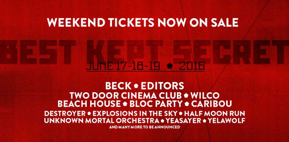 presale for Best Kept Secret 2016 presale for Best Kept Secret 2016