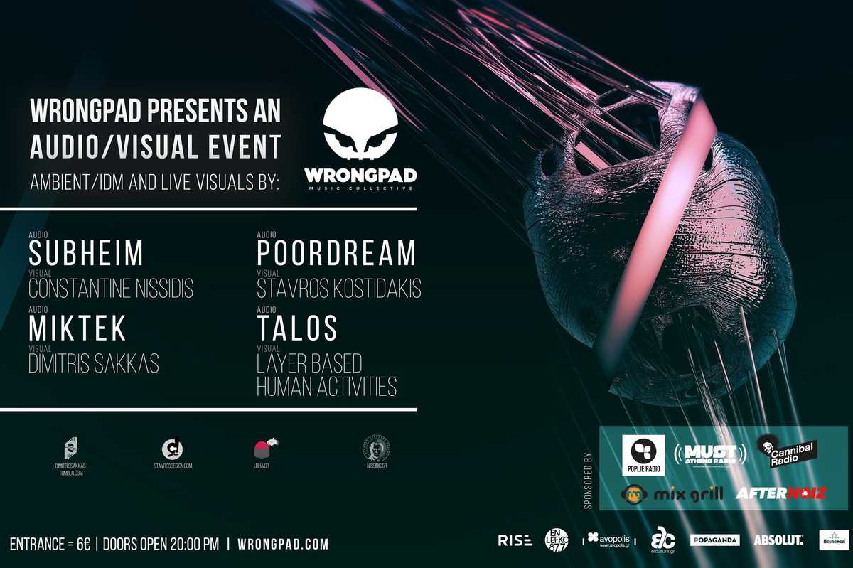 WRONGPAD Presents an AUDIO/VISUAL EVENT @ six d.o.g.s.