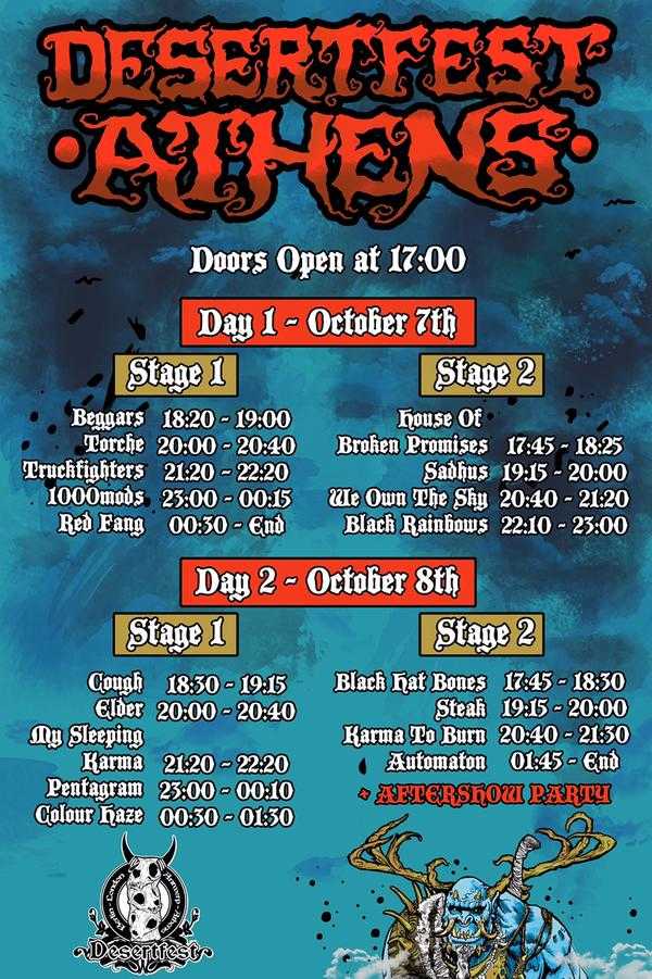DESERTFEST Athens 2016: Πρόγραμμα εμφανίσεων
