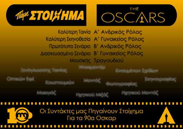 Πάμε Στοίχημα στα Oscars